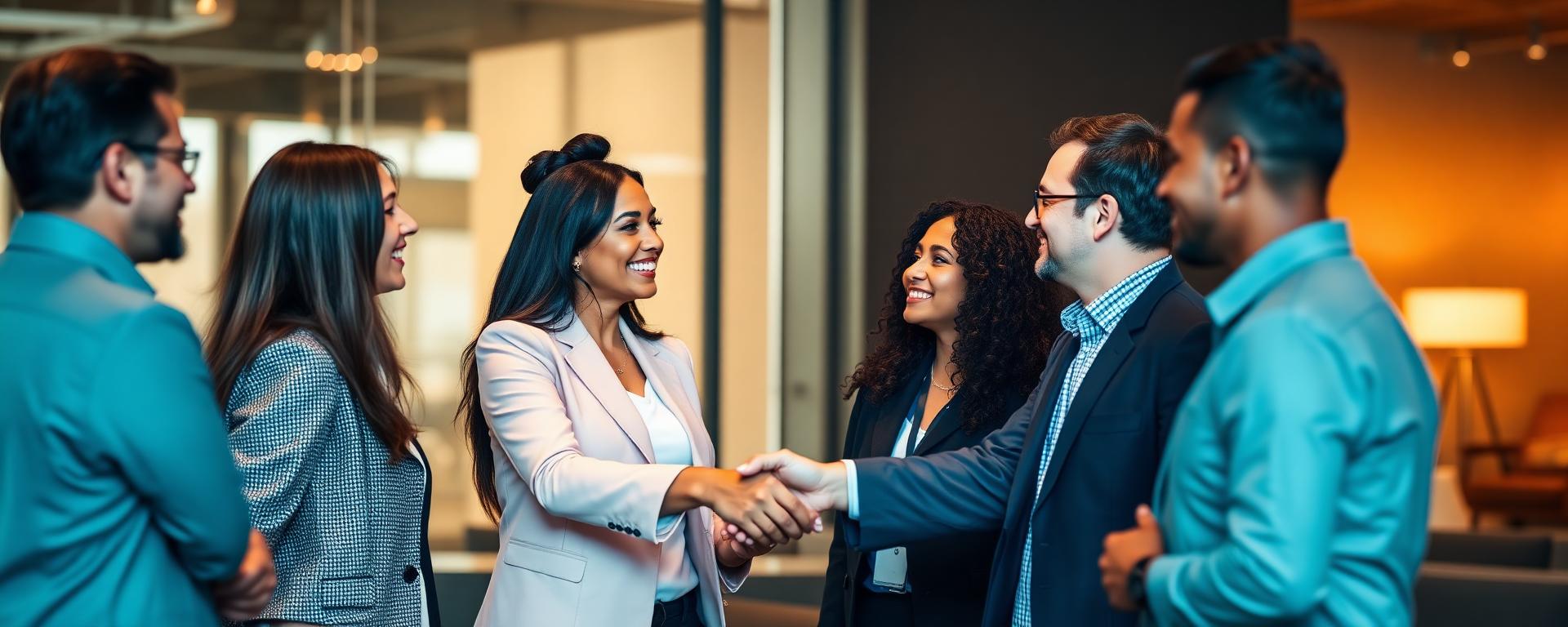 Insurance professionals networking at a chapter meeting