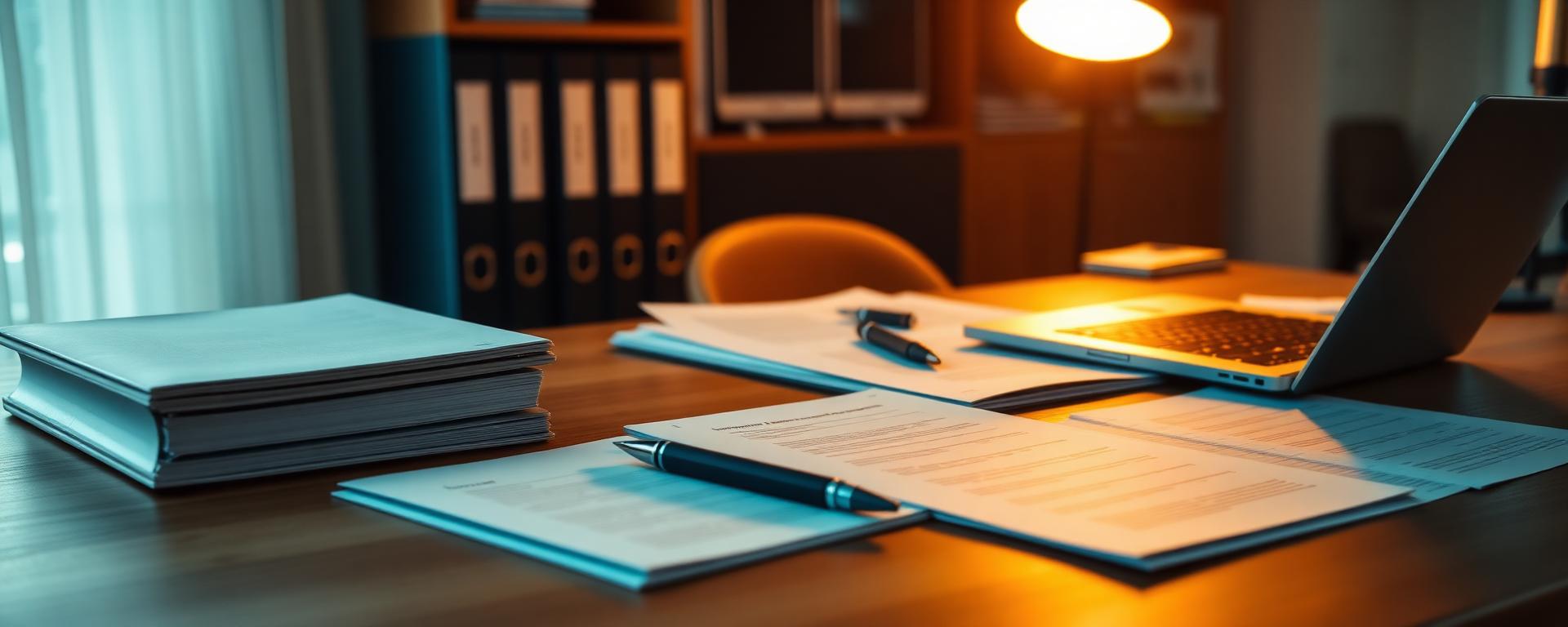 Organized industry reference materials on a desk